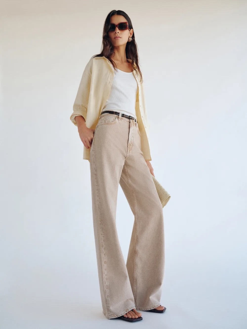 Reformation Wide Leg Jeans in Pietrowsky